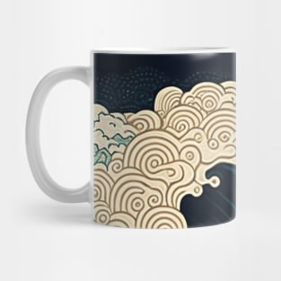 great wave of foam Mug